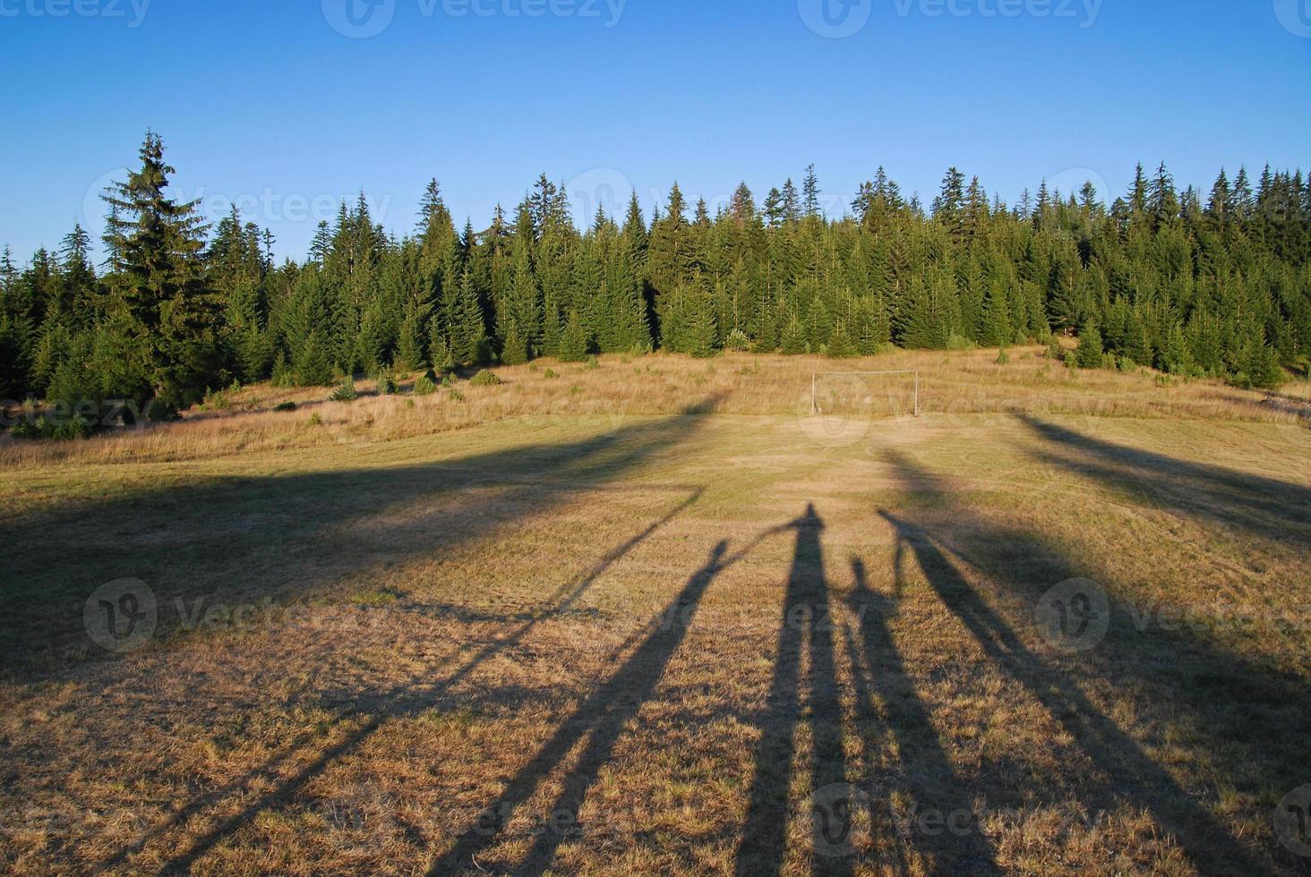 silhueta de uma família foto