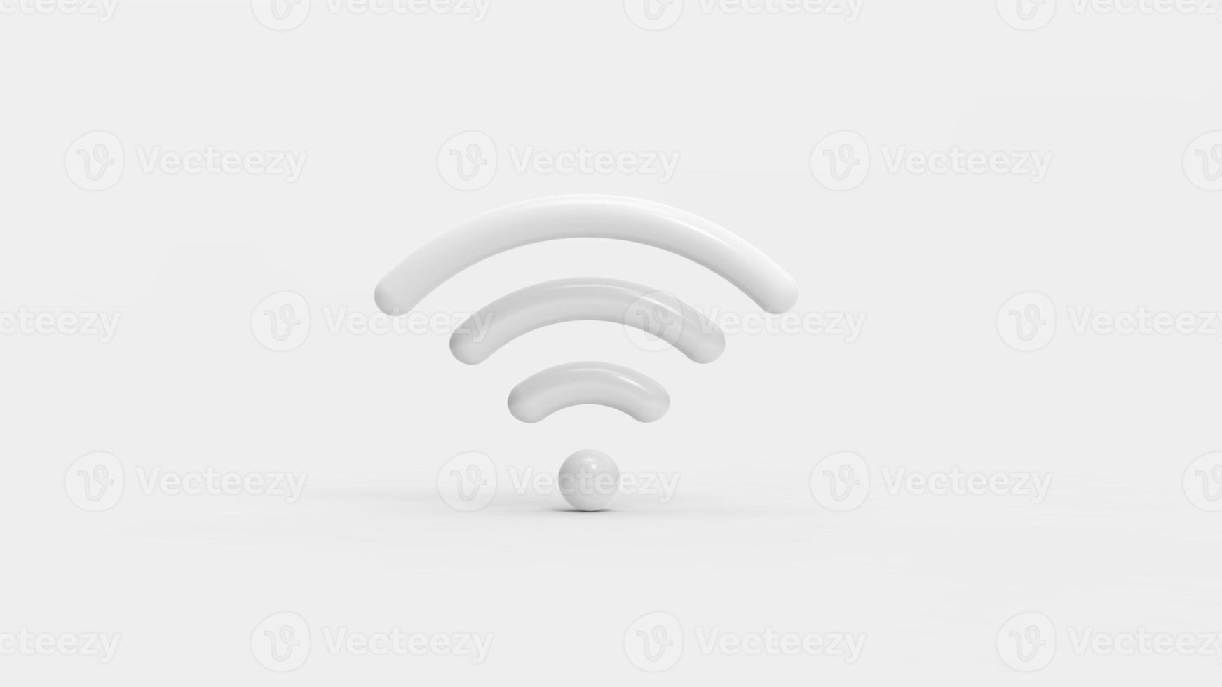 ícone de wifi isolado no fundo branco. renderização 3D. foto