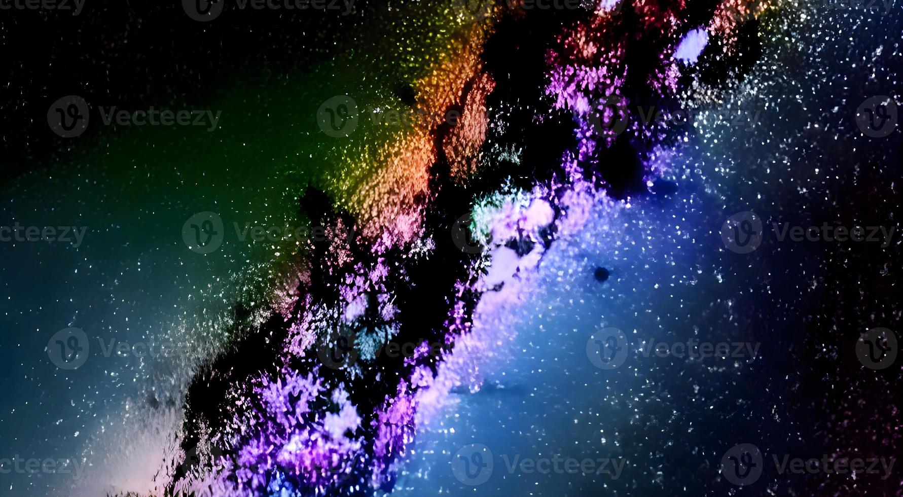 fundo do espaço. noite estrelada realista. cosmos e estrelas brilhantes. via láctea e poeira estelar. galáxia de cor com nebulosa. universo infinito mágico. foto