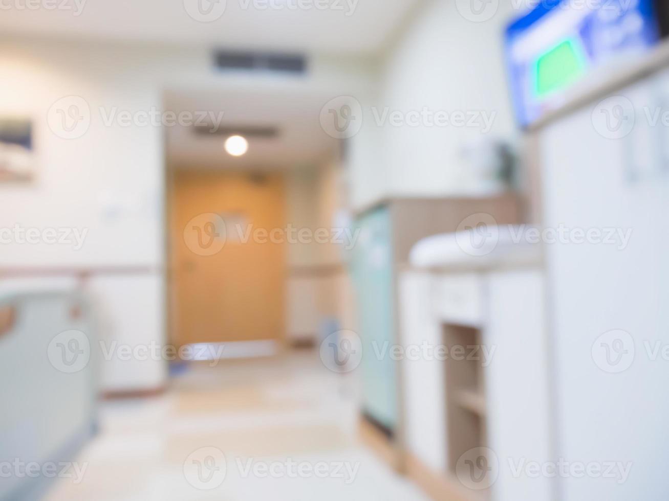 borrão abstrato interior de quarto de hospital para o fundo foto