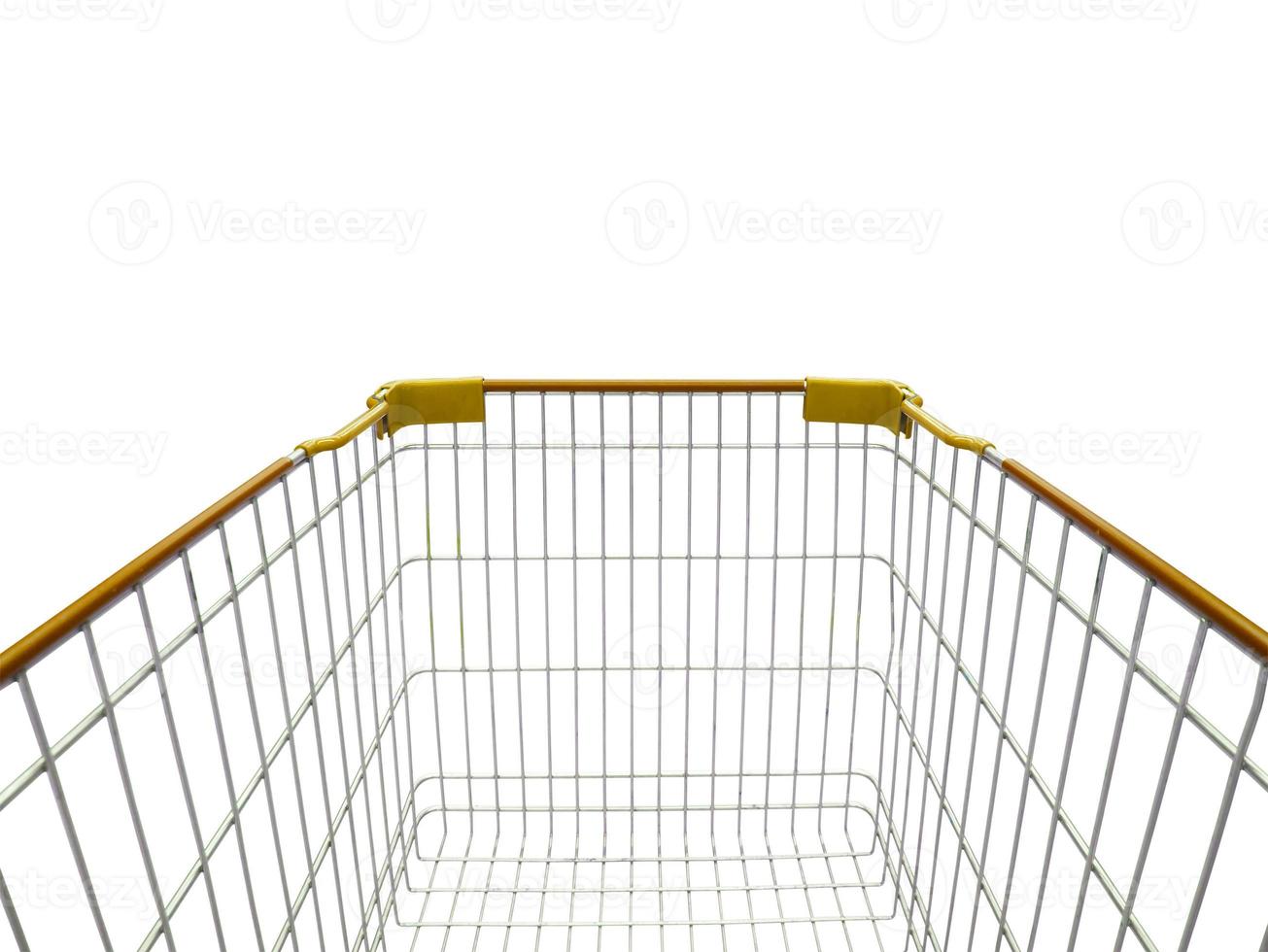 carrinho de compras isolado no fundo branco foto