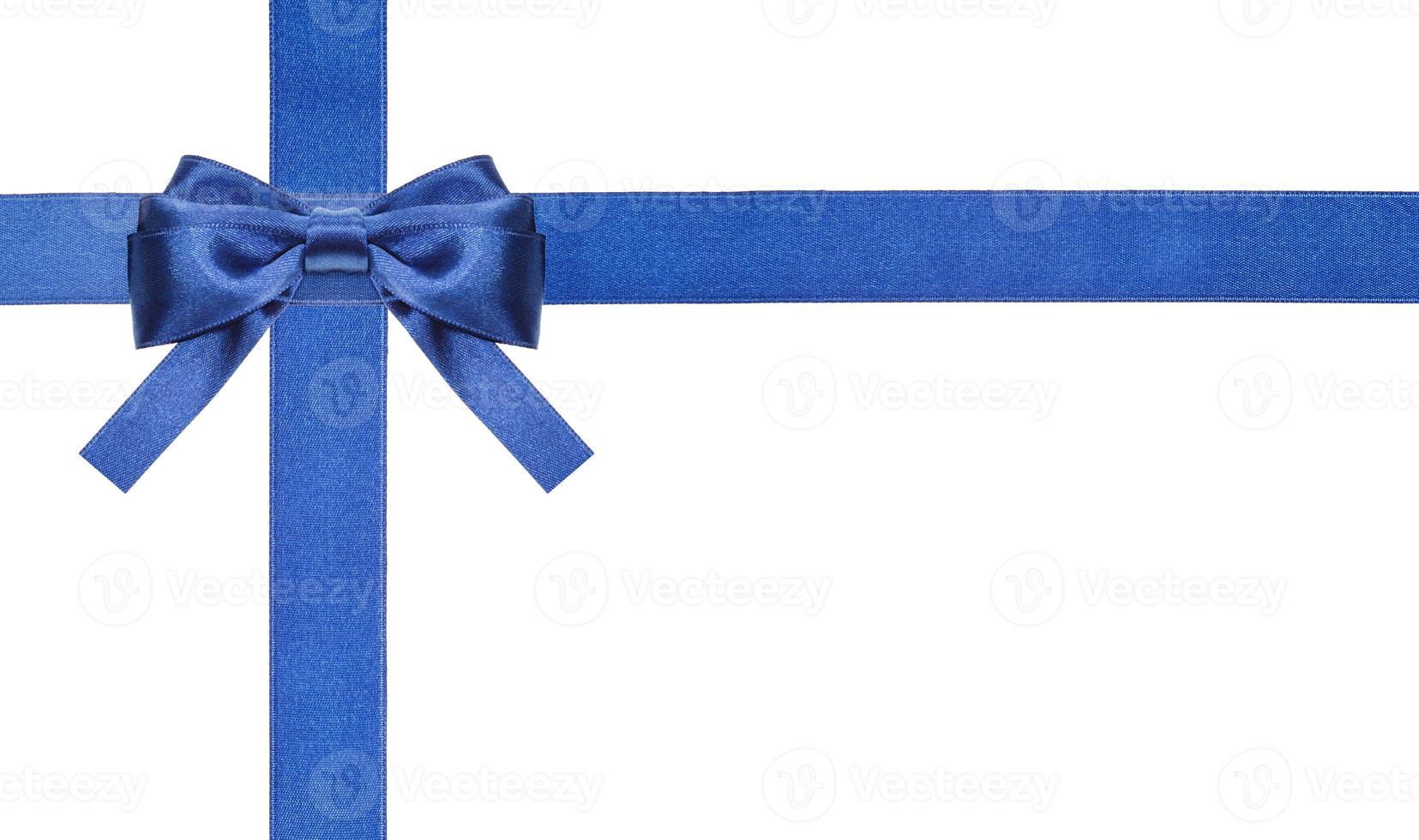 laços de cetim azul e fitas isoladas - conjunto 2 foto