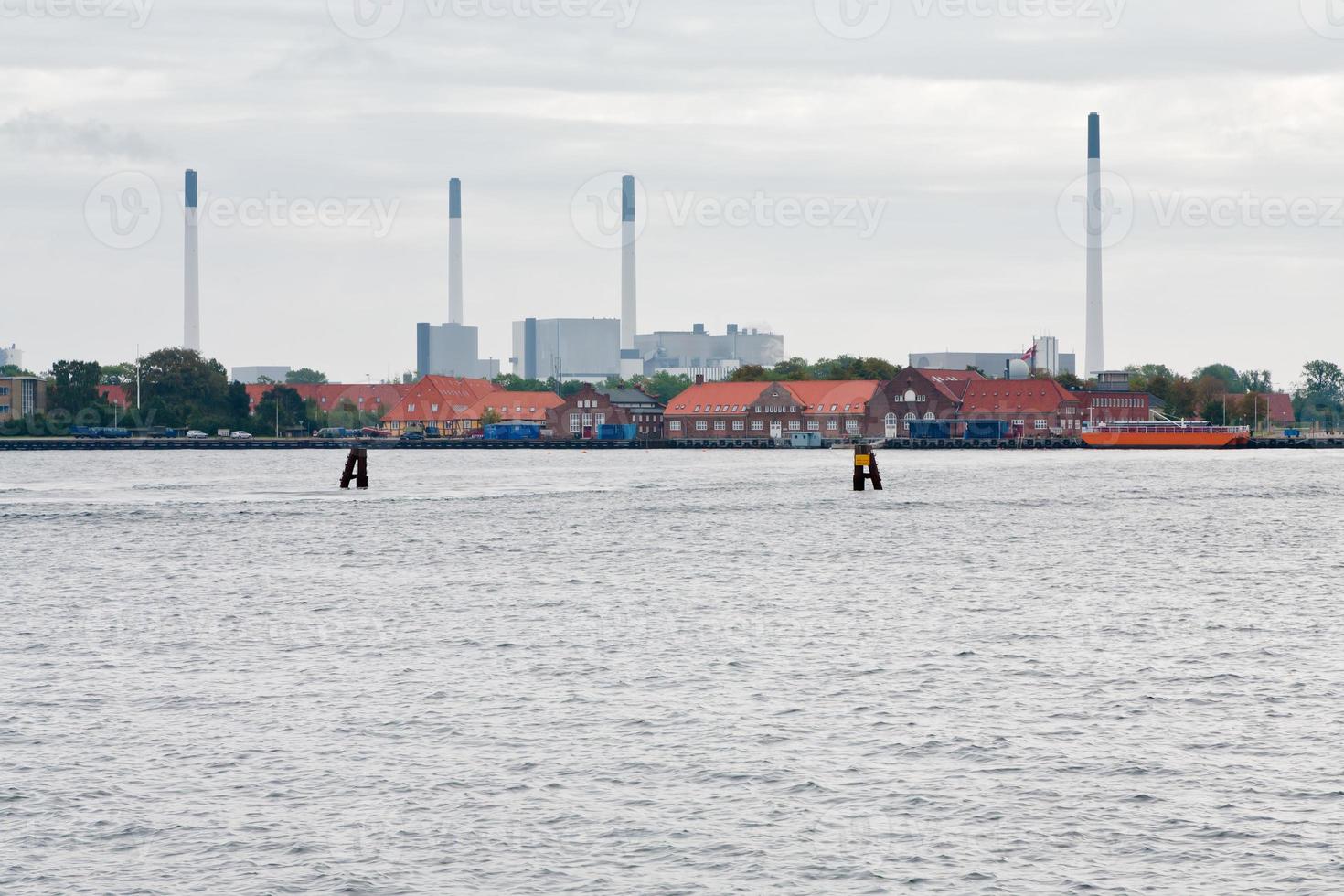 vista em copenhague industrial foto