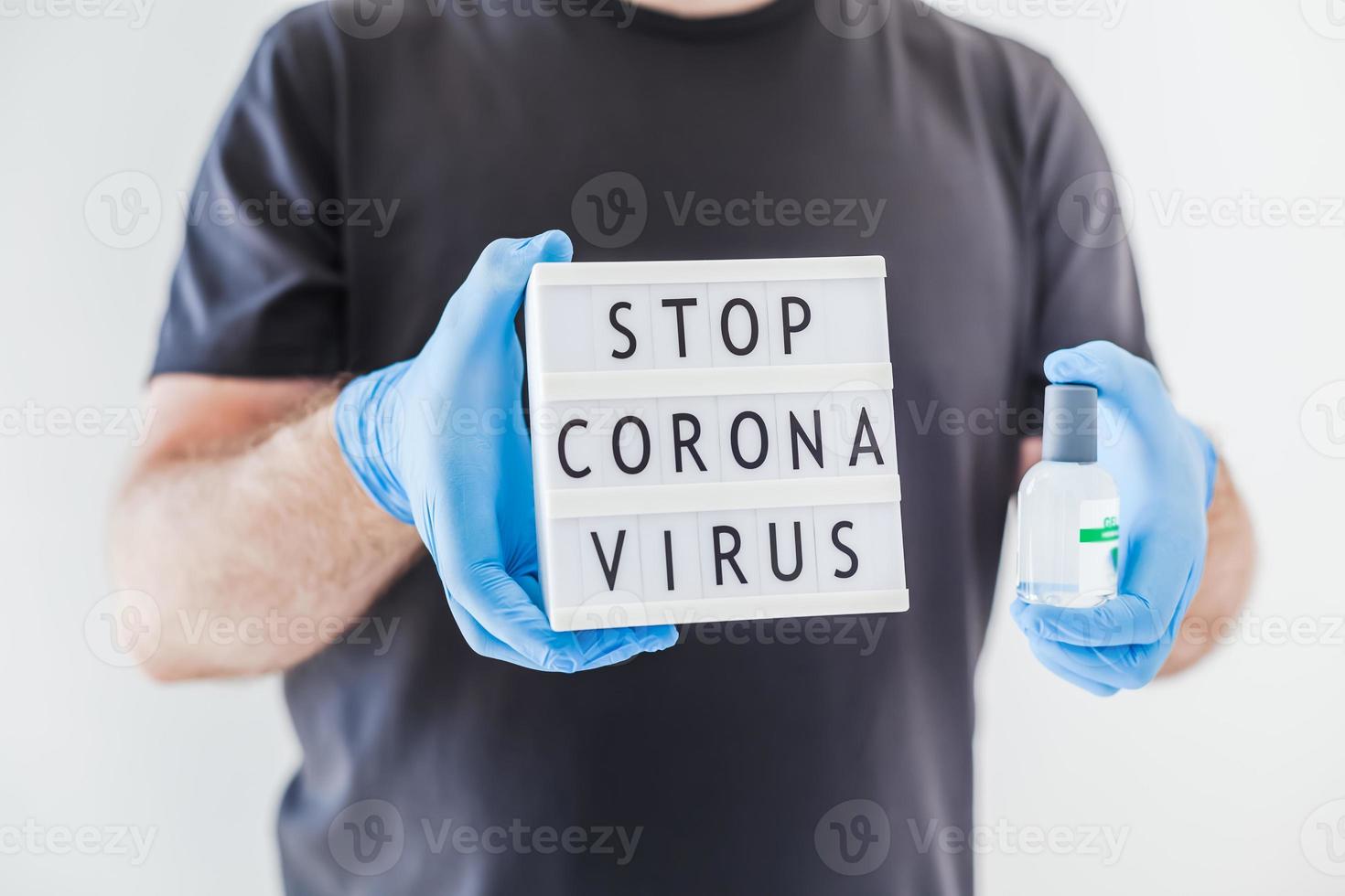 pare o conceito de coronavírus foto