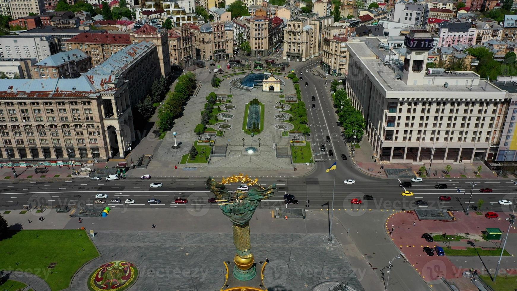 30.05.2020 kiev ucrânia. foto aérea de maidan nezalezhnosti.