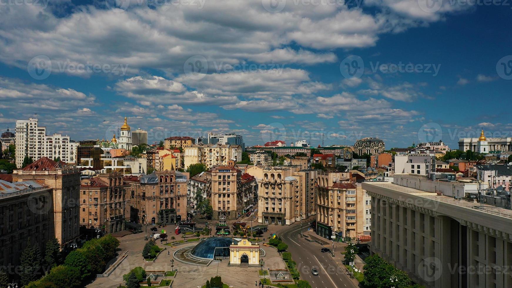 30.05.2020 kiev ucrânia. foto aérea de maidan nezalezhnosti.