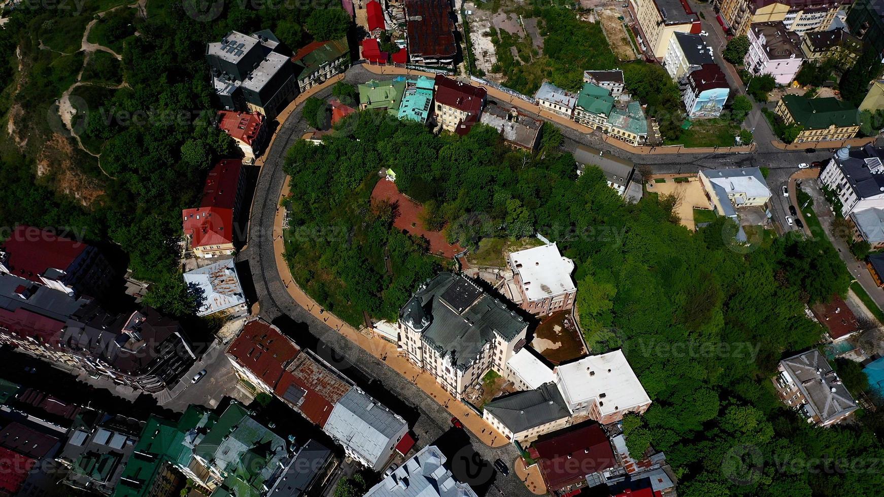 vista aérea da praça sofia e da praça mykhailivska foto