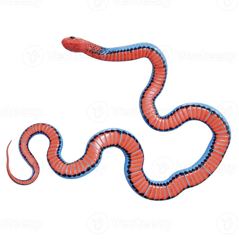 ilustração 3d de cobra coral azul. foto