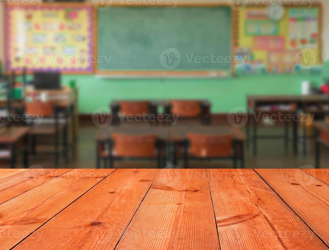 barra de balcão de perspectiva em sala de aula foto