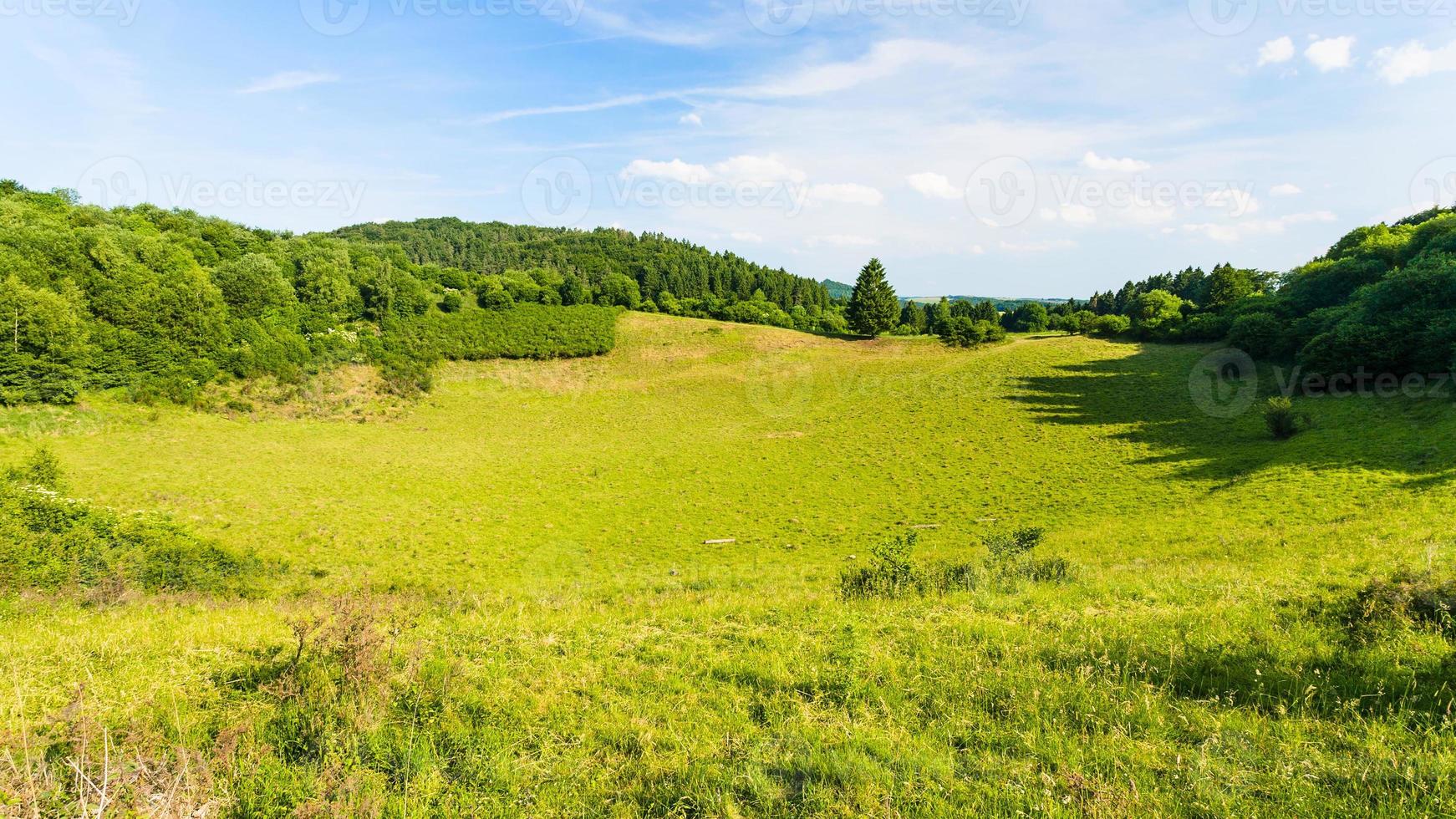 colinas verdes na natureza e geoparque vulkaneifel foto