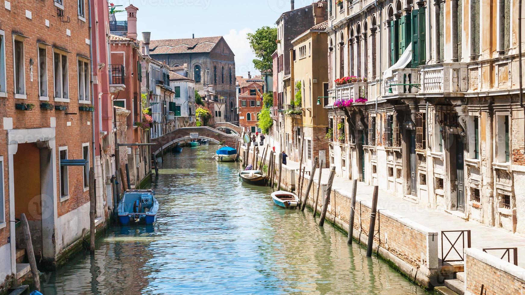 paisagem urbana veneziana na cidade de veneza foto