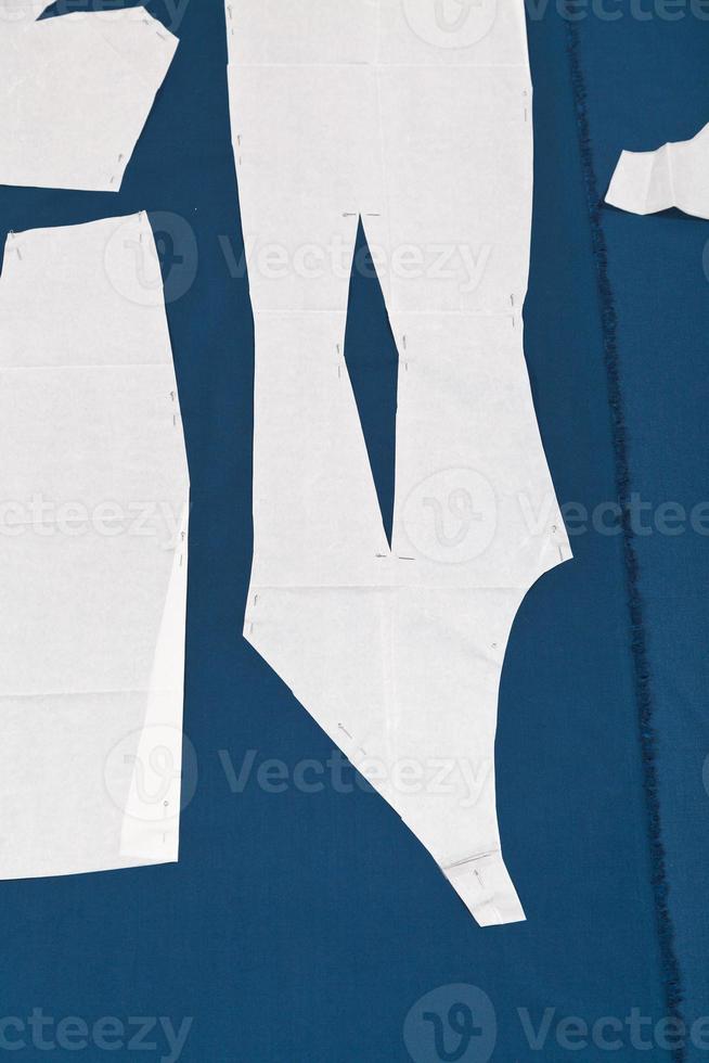 amostras de papel de vestuário em tecido para corte foto