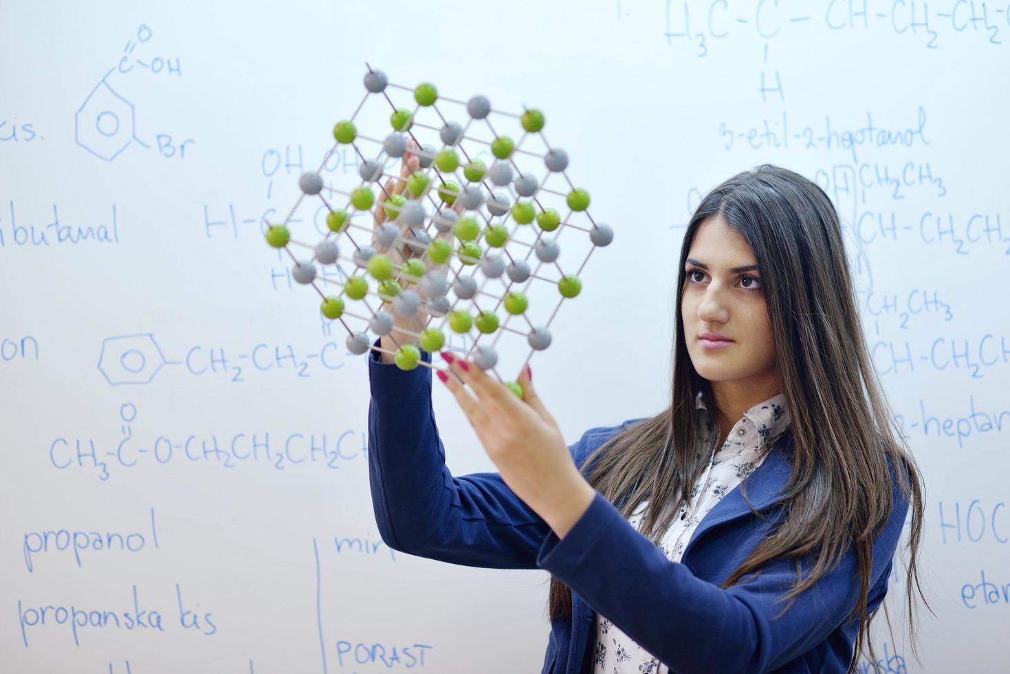 retrato de menina da escola foto