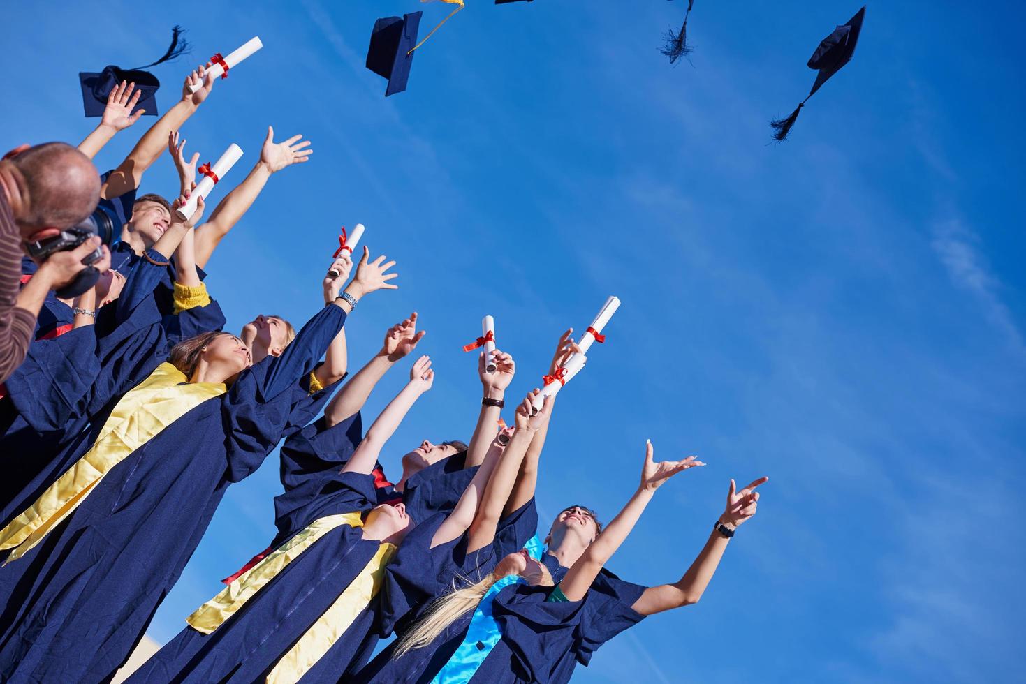 estudantes graduados do ensino médio foto