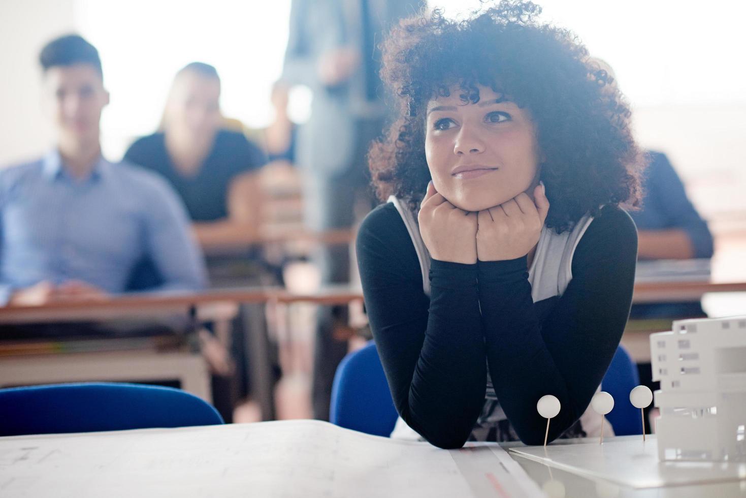 retrato de jovem estudante foto