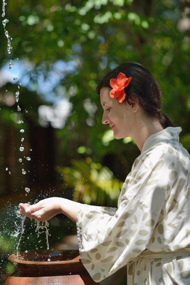 tratamento de spa no resort tropical foto