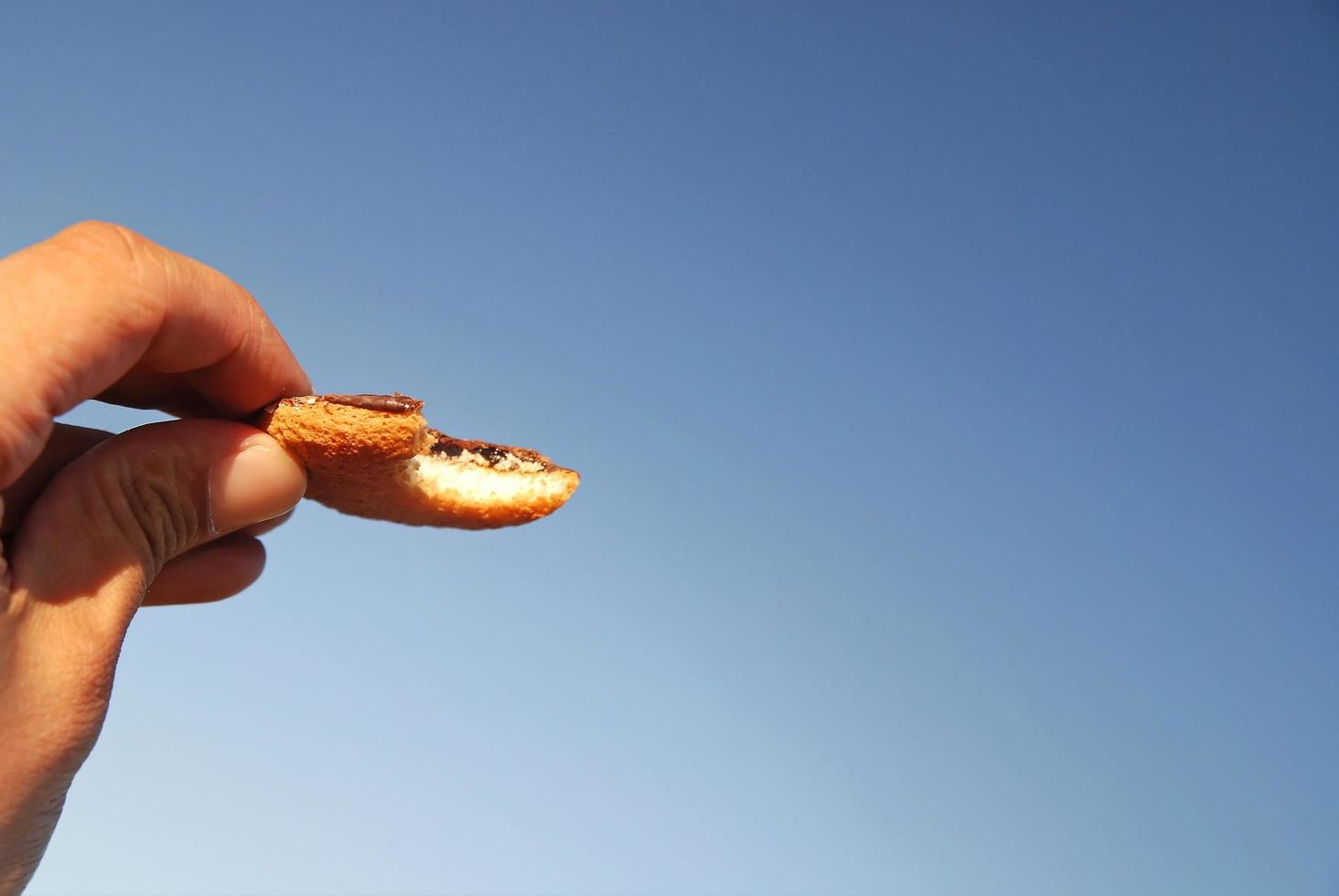 lanche saboroso contra o céu foto