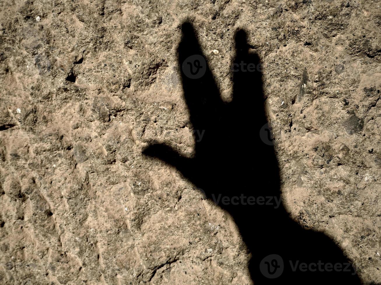 vulcan saudação mão viva silhueta de sinal longa e próspera foto