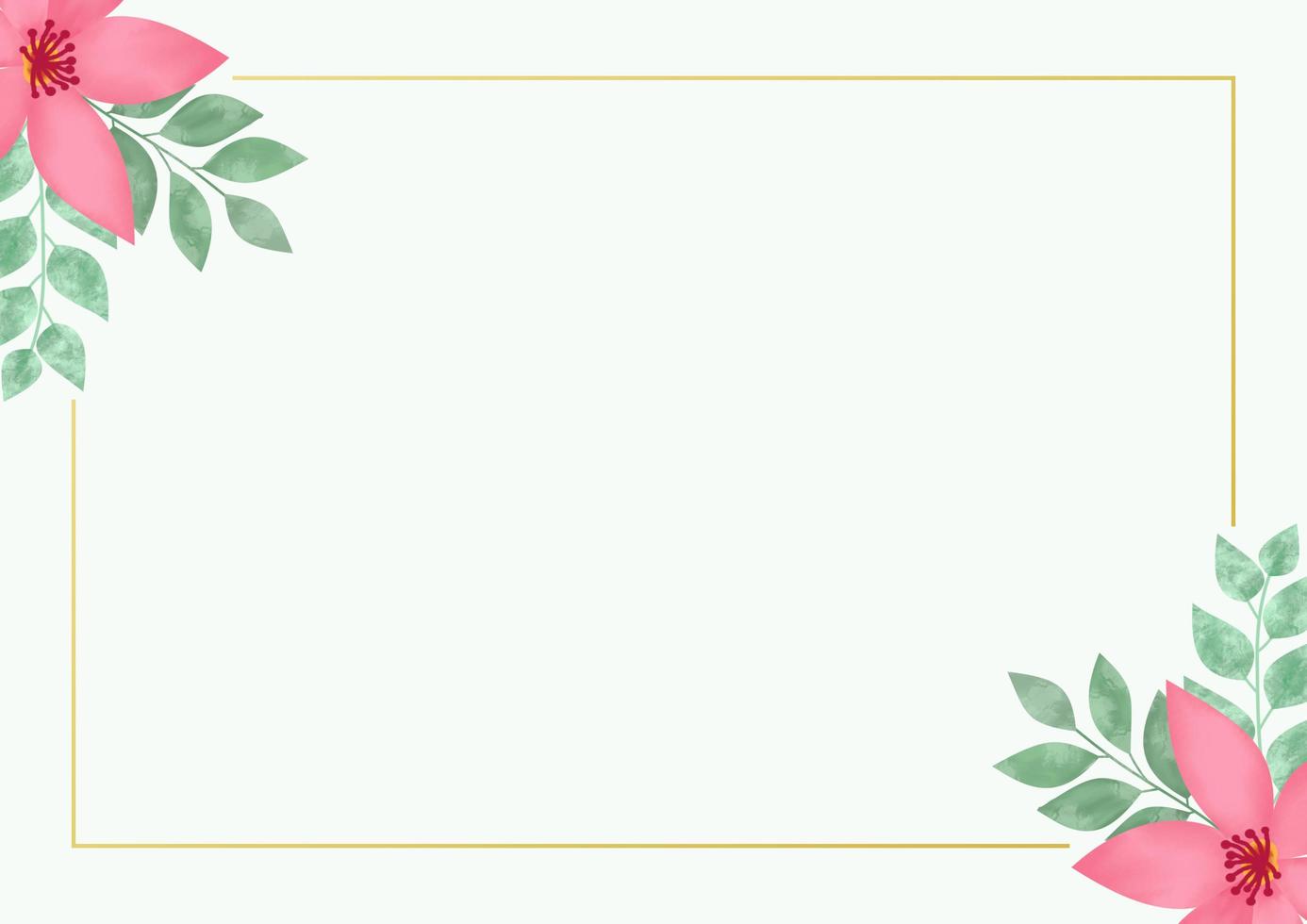 fundo floral aquarela verde com pincel e moldura floral para banner horizontal, pano de fundo, convite de casamento, cartão de agradecimento, papel de parede foto