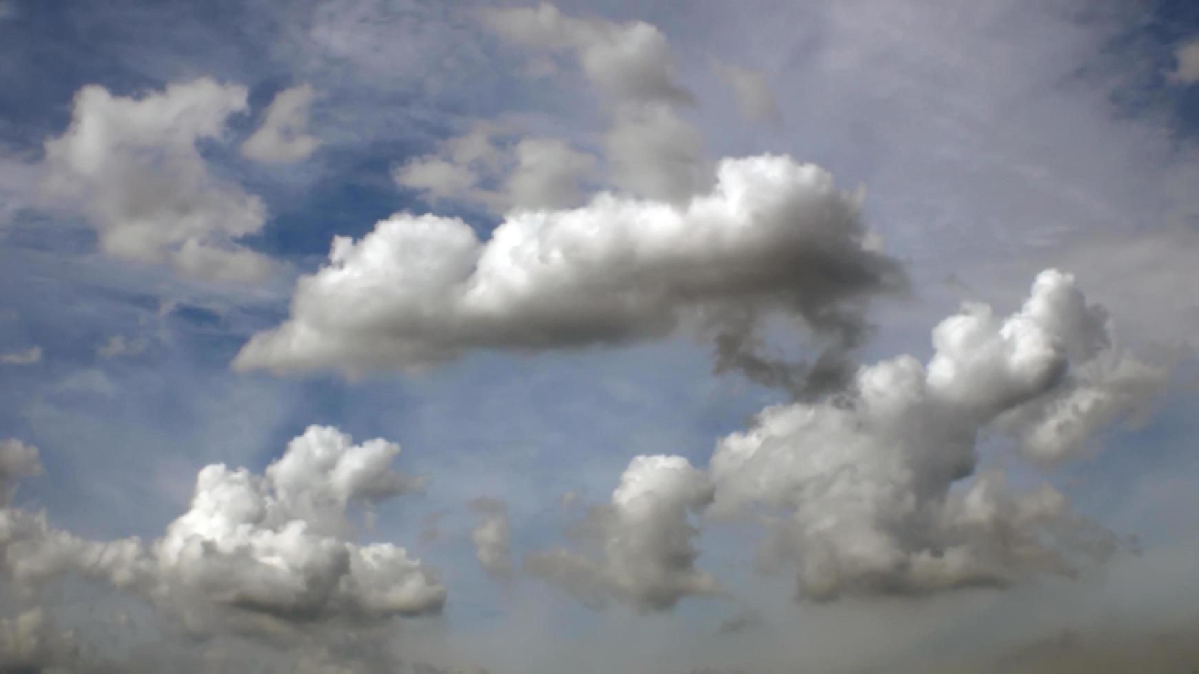 imagem do céu de nuvens brancas em um dia quente foto