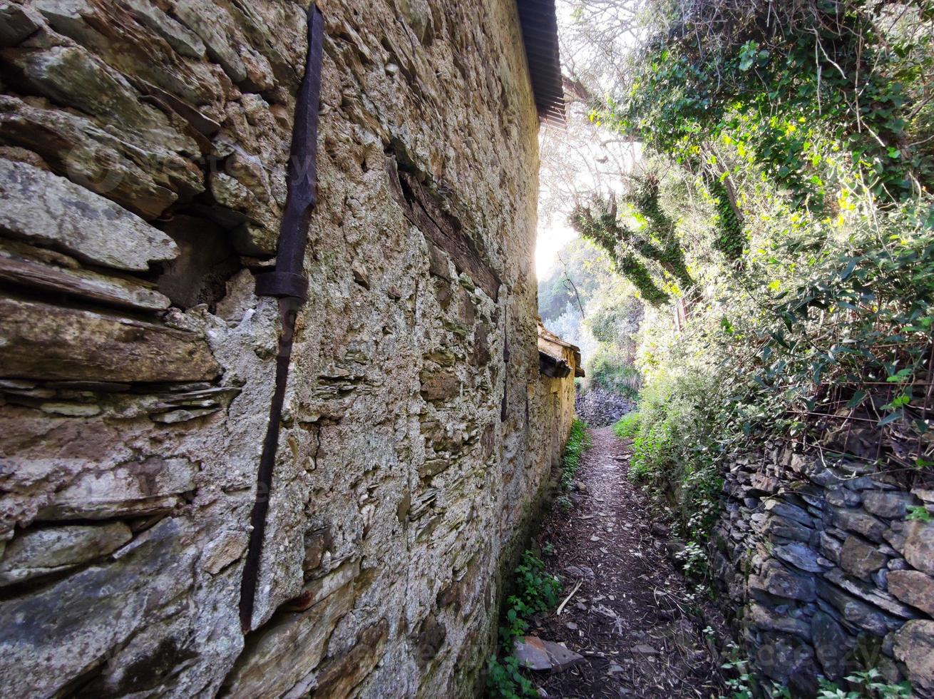 beco medieval de sant ilario genoa itália foto