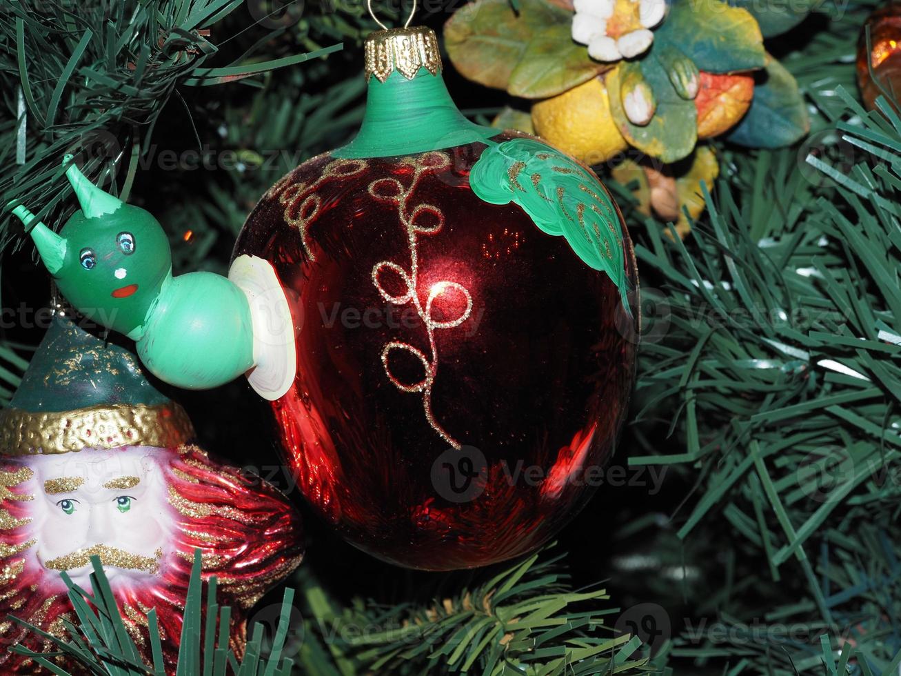 natal árvore de natal vidro feito à mão bola artesanal foto