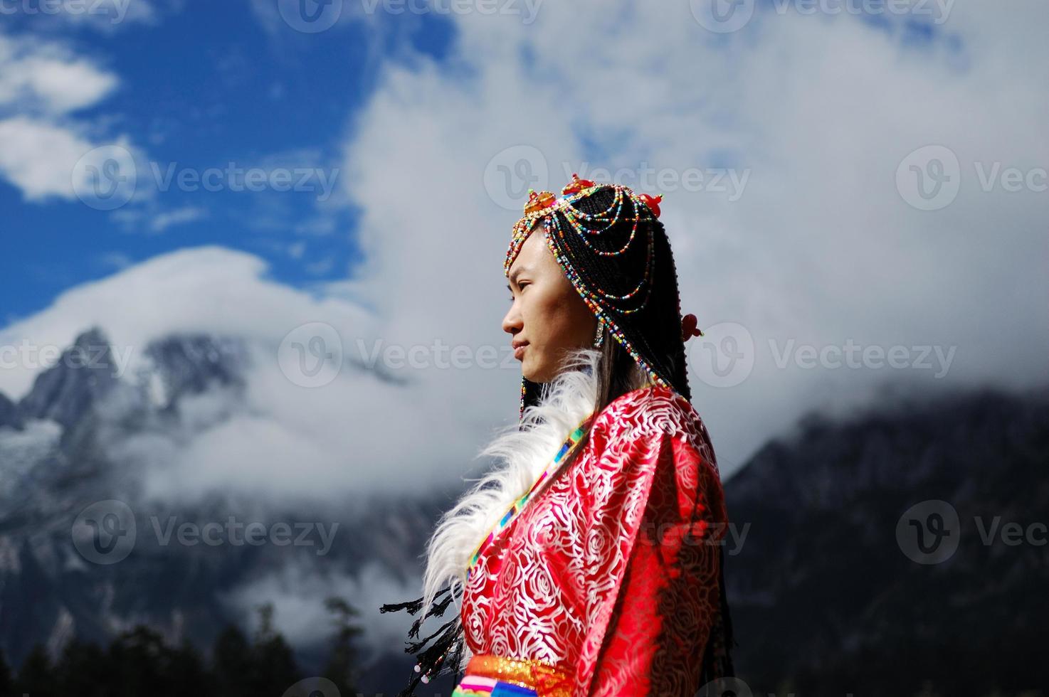 mulher tibet foto