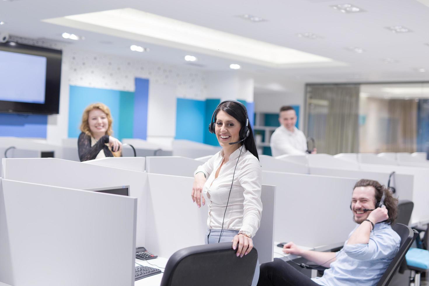 operadores de call center foto