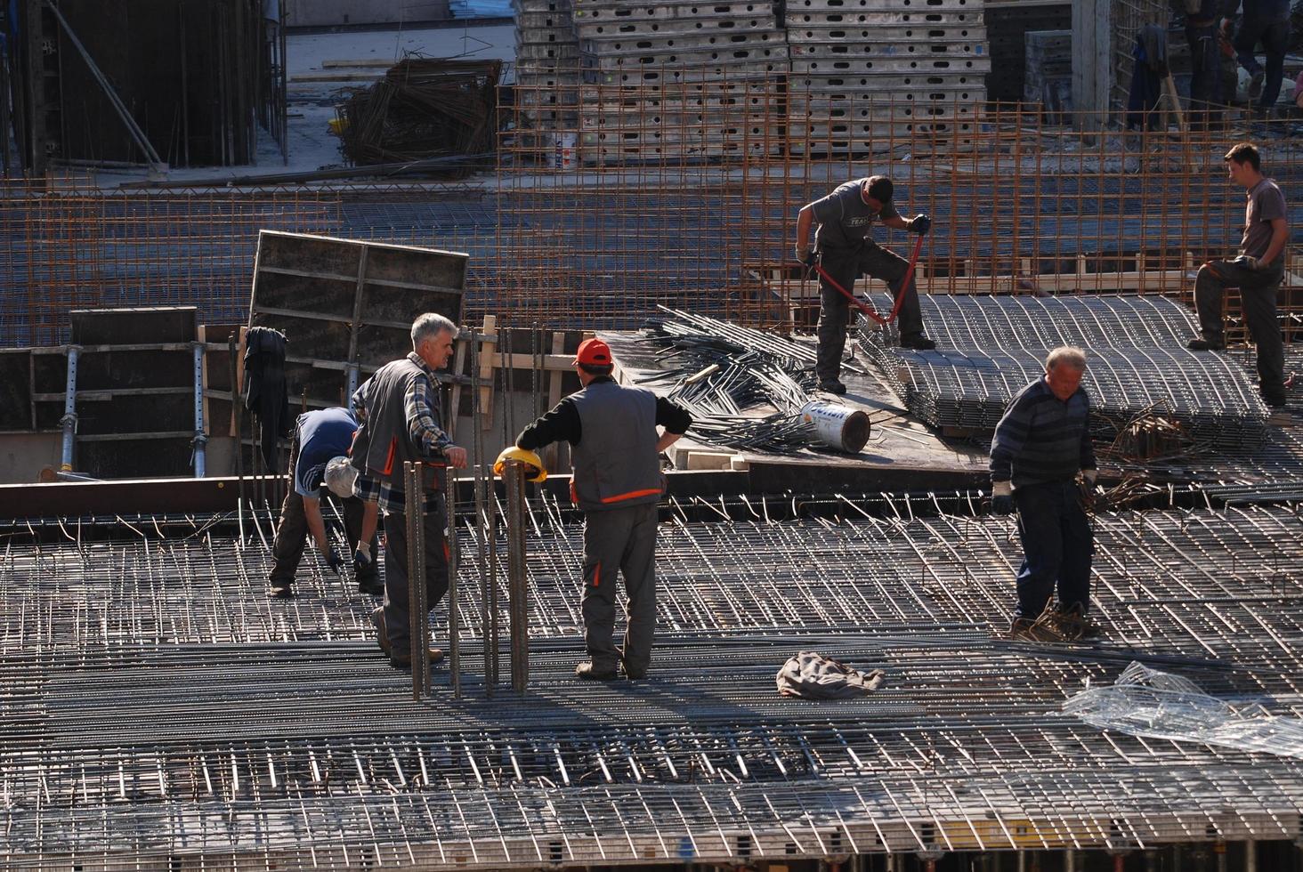 vista dos trabalhadores da construção foto