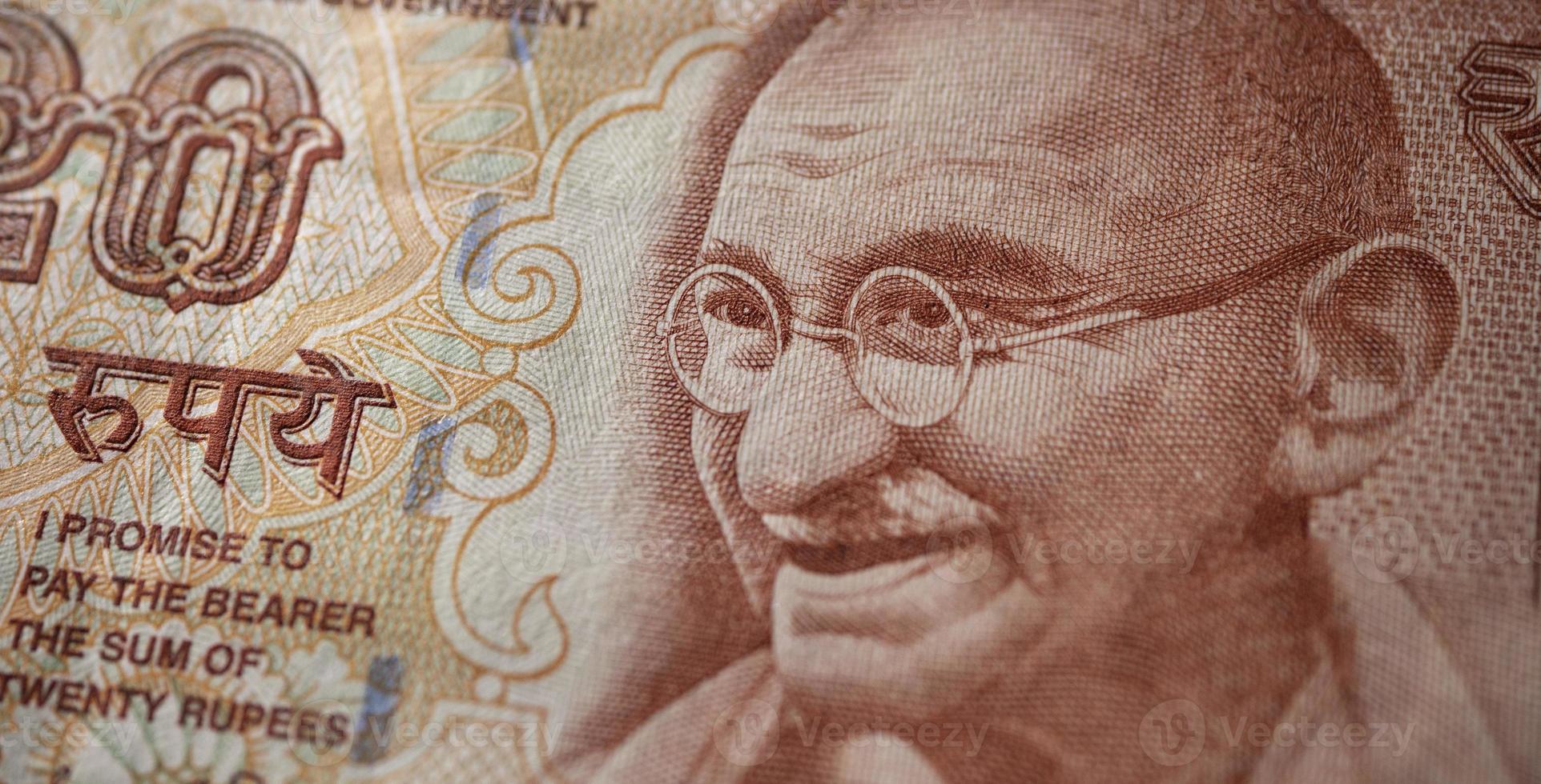 close-up da moeda indiana foto