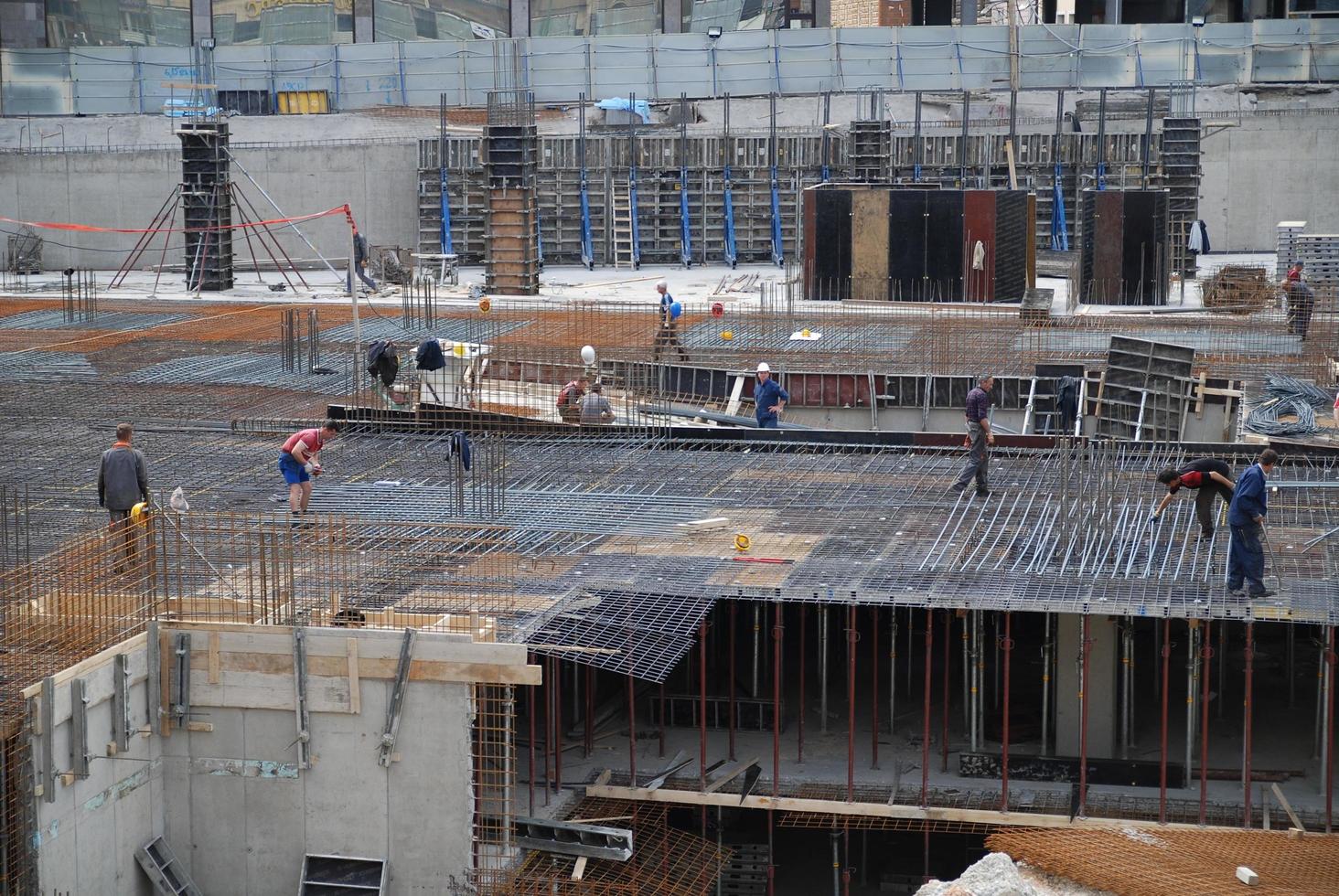 vista dos trabalhadores da construção foto