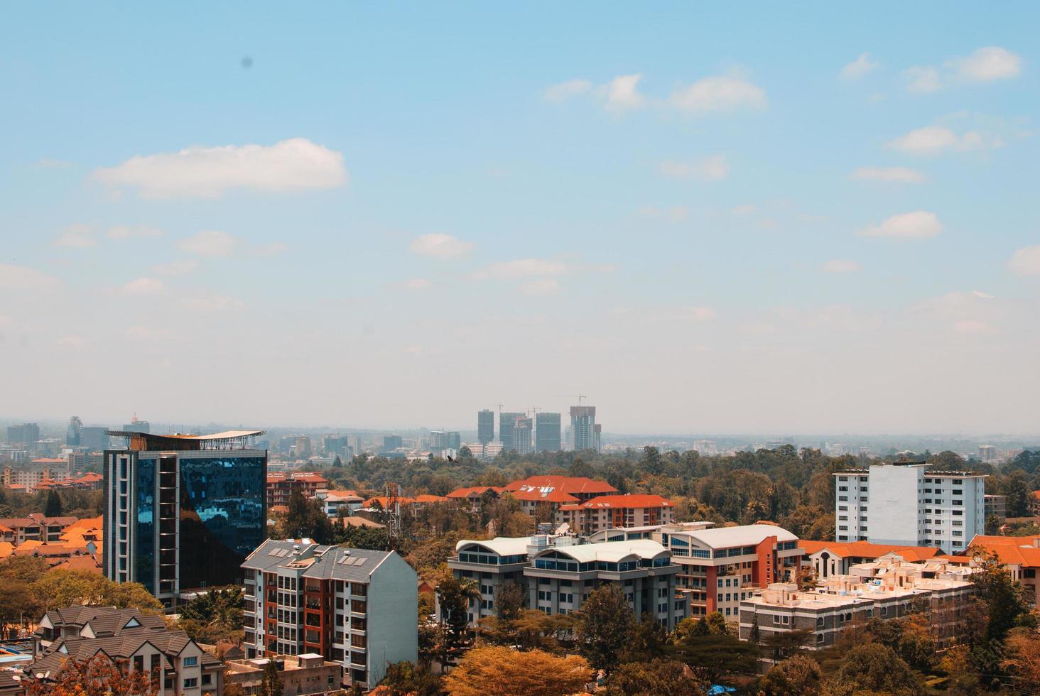 vista aérea dos edifícios da cidade foto