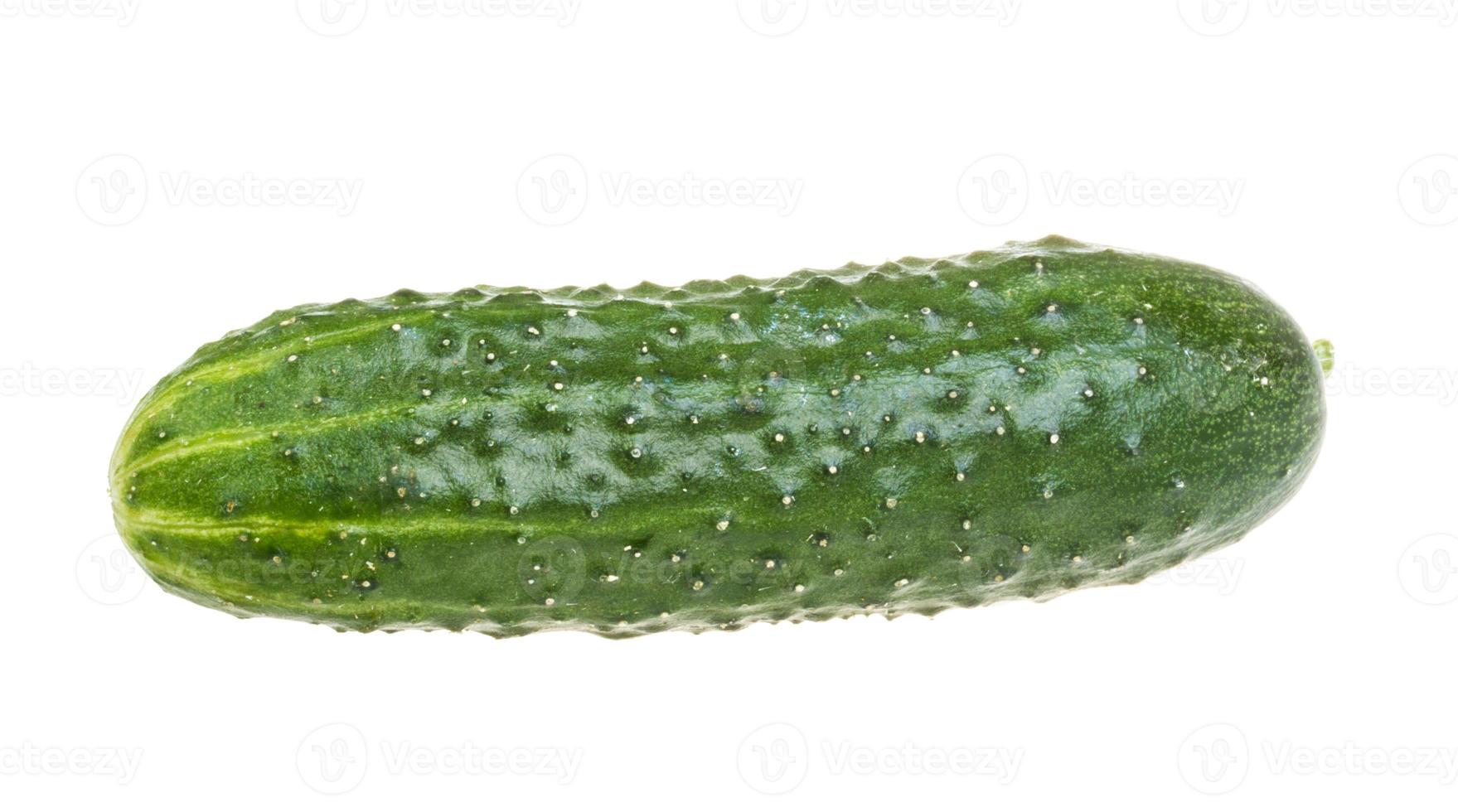 comida saudável. os pepinos verdes isolados no fundo branco foto