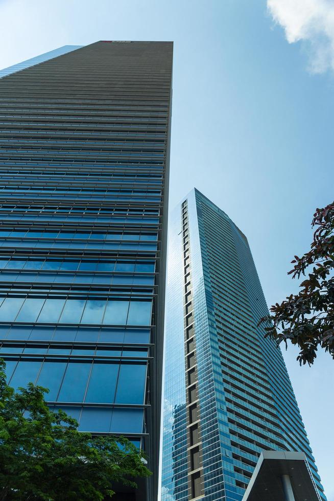 edifícios no horizonte de singapura foto