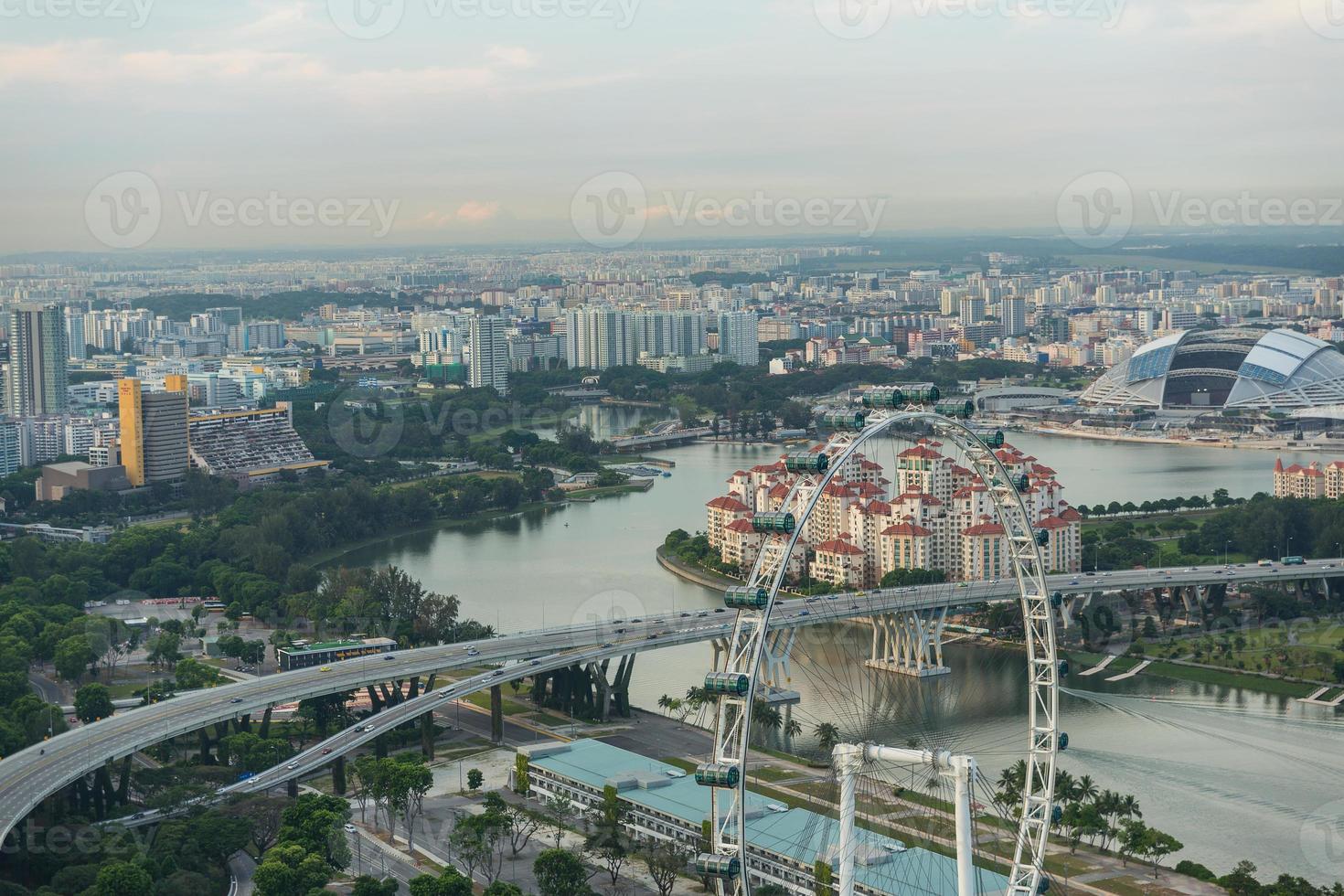 vista do horizonte da cidade de singapura foto