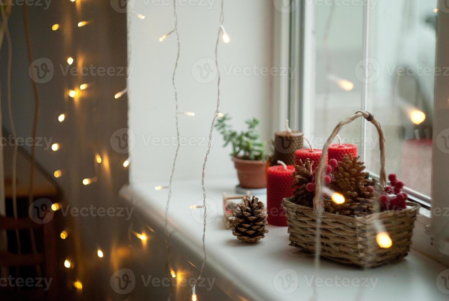decoração de natal com luzes foto