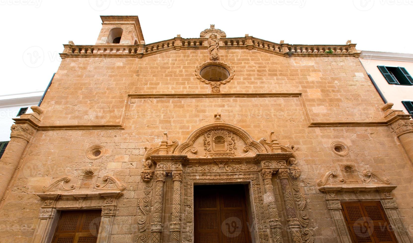 igreja de menorca el roser em ciutadella, no centro das baleares foto