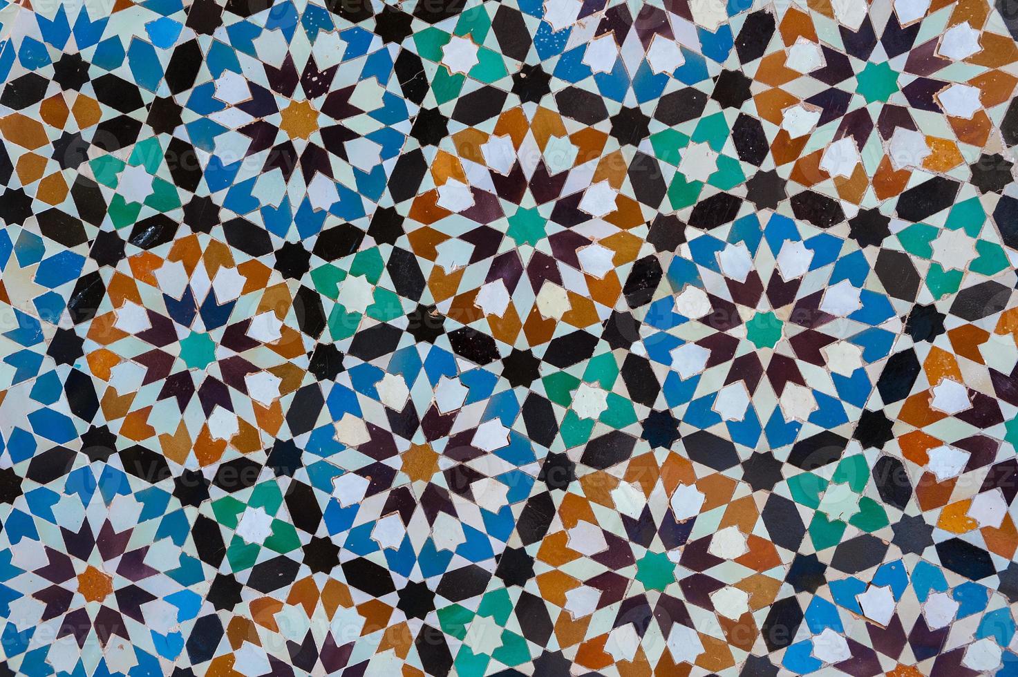 fundo de azulejo vintage marroquino foto