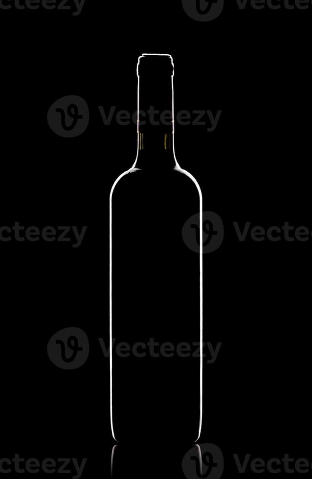 garrafa de vinho retroiluminada foto