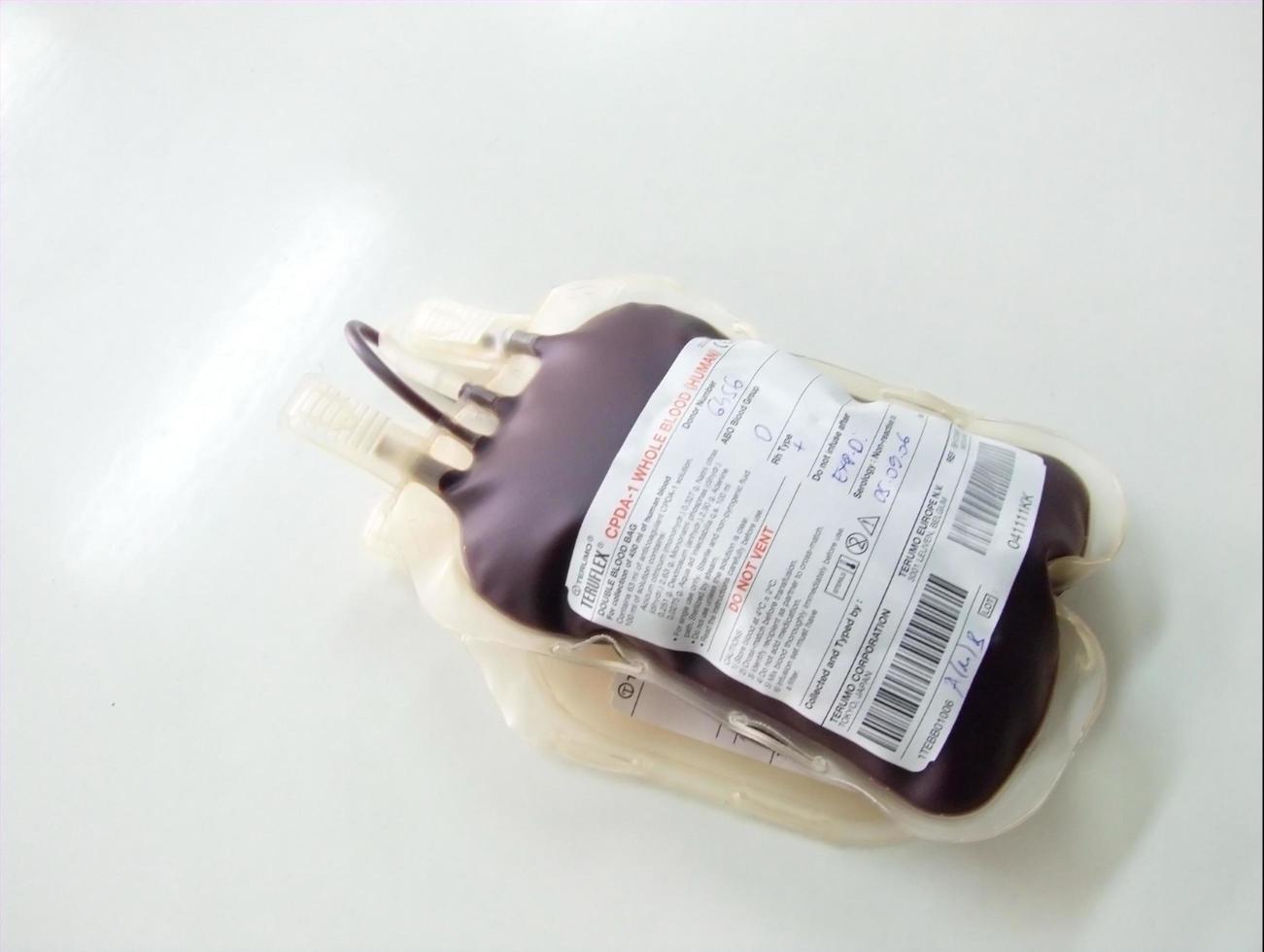 bolsa de doação de sangue foto