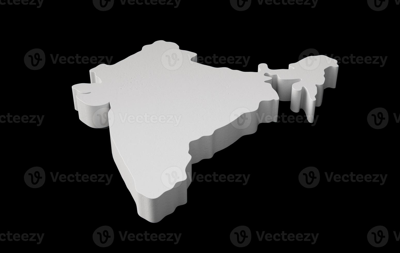 índia mapa 3d geografia cartografia e mapa topologia ilustração 3d foto