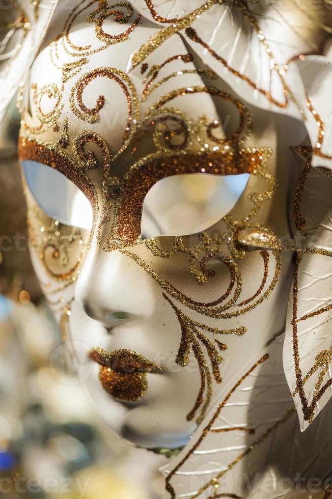 close-up de máscara de carnaval veneziano foto