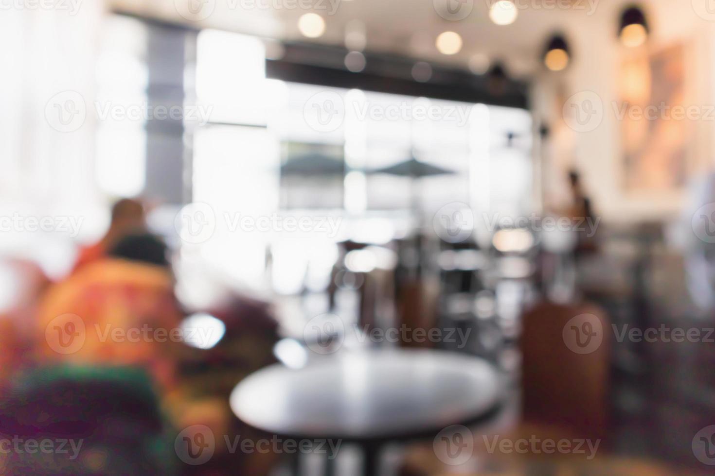 restaurante café ou café interior com pessoas abstratas desfocadas desfocar o fundo foto