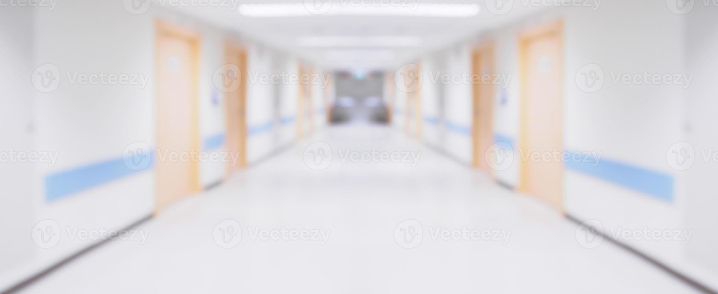 Resumo desfocado corredor do hospital fundo médico desfocado foto