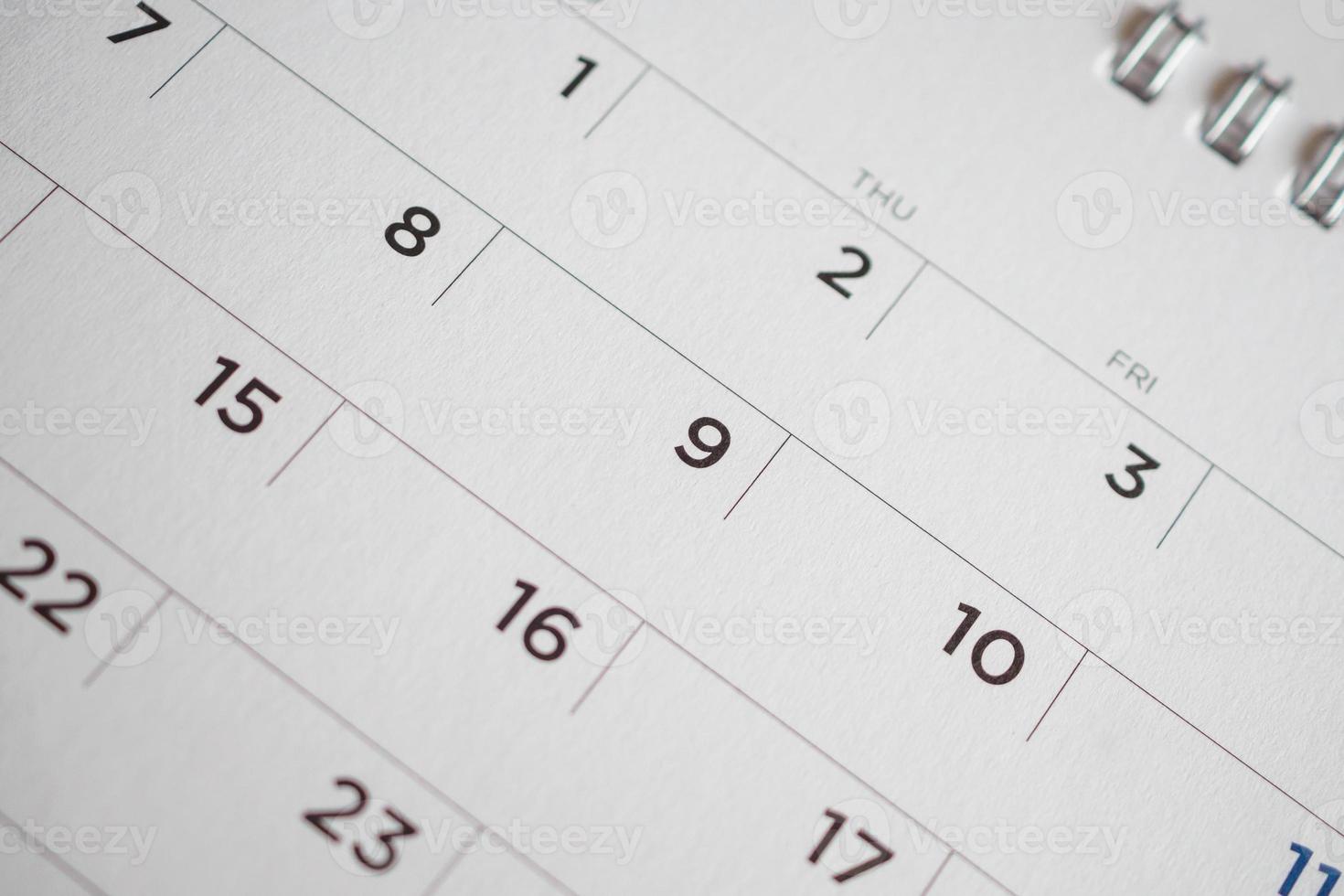 fechar a página do calendário foto