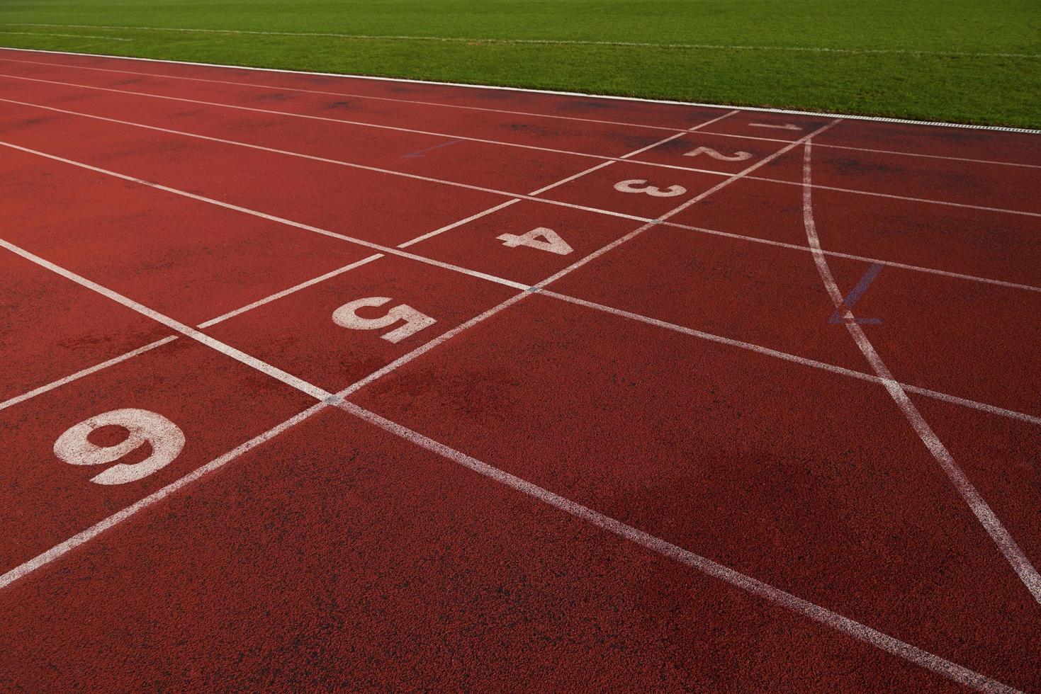 vista de pista de atletismo foto