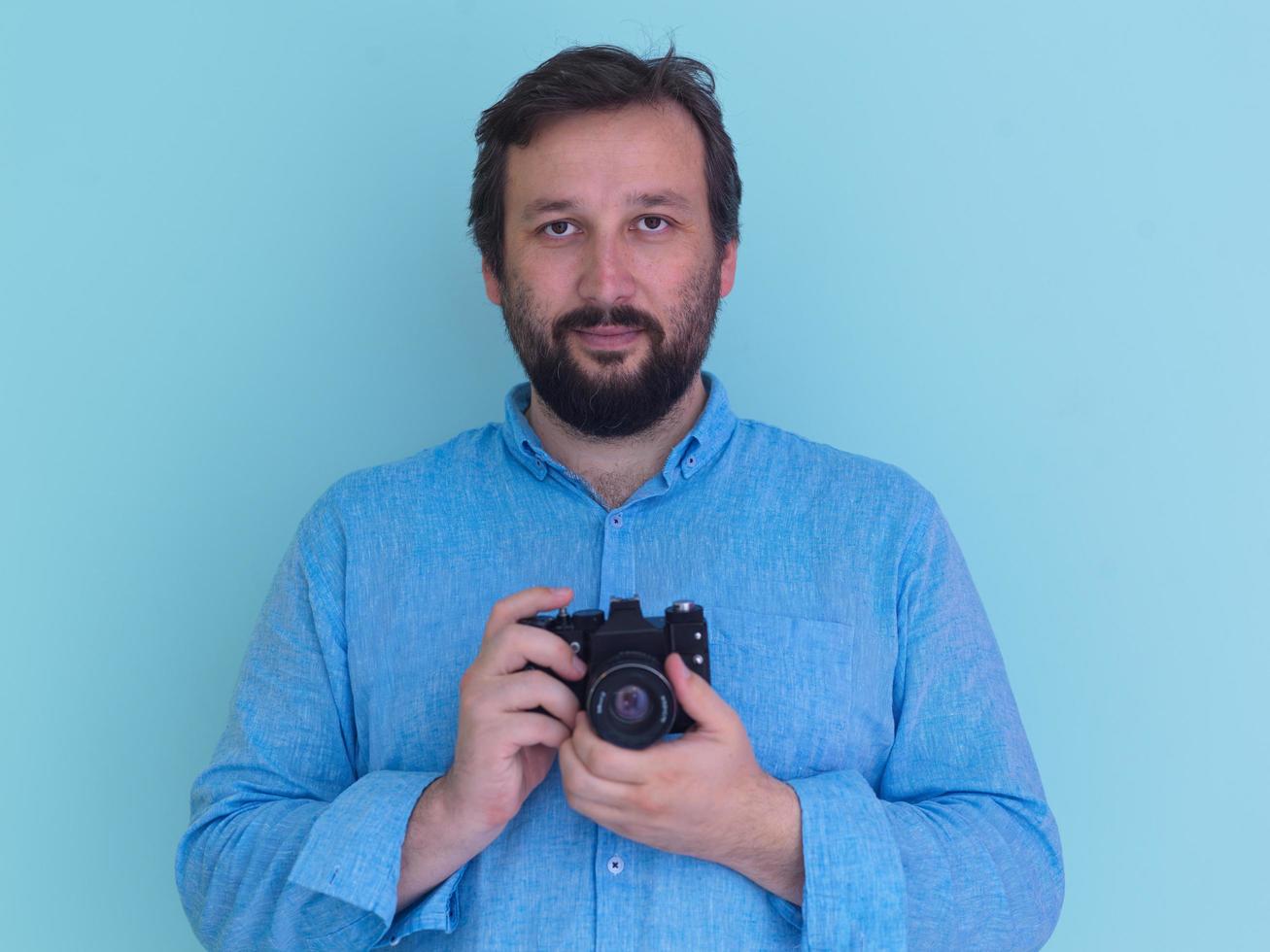 retrato de fotógrafo masculino foto