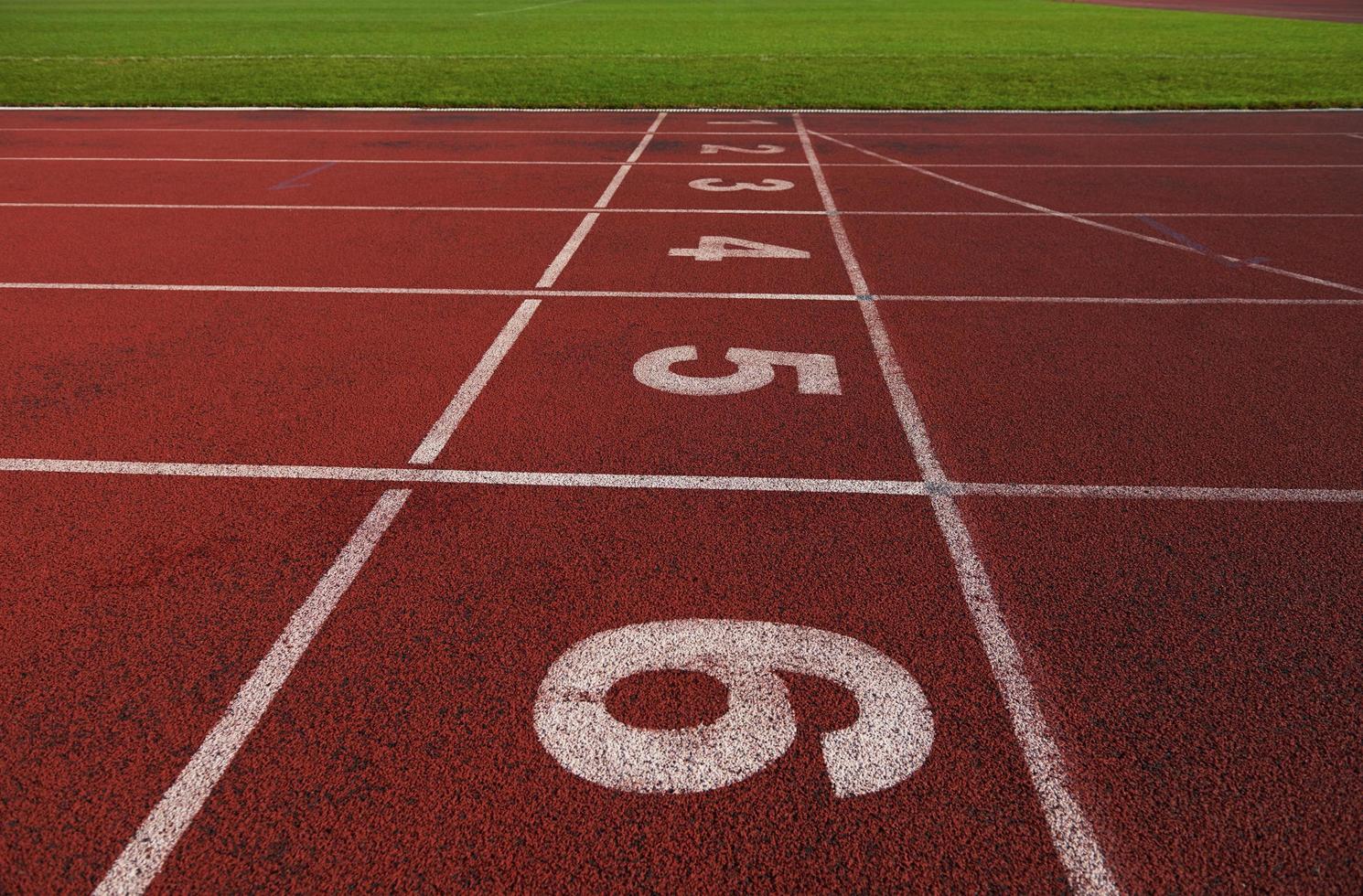 vista de pista de atletismo foto