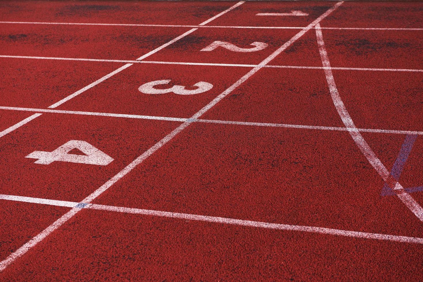 vista de pista de atletismo foto