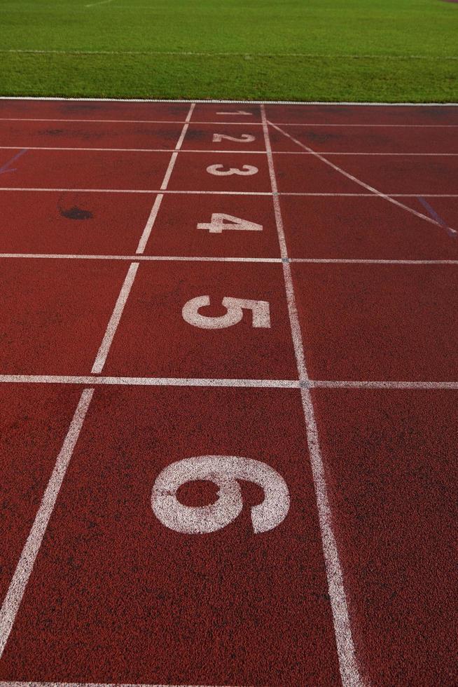 vista de pista de atletismo foto